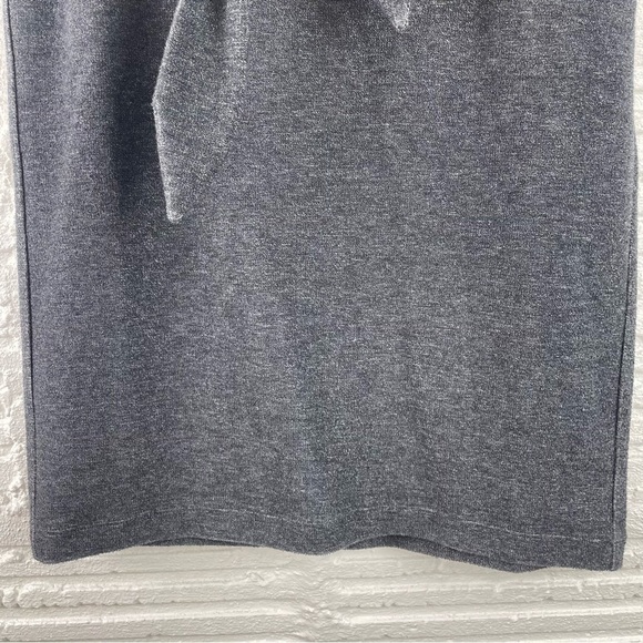 Loft Outlet NWT Gray Pencil Skirt Tie Belt Terry Knit Size Small - Picture 4 of 13